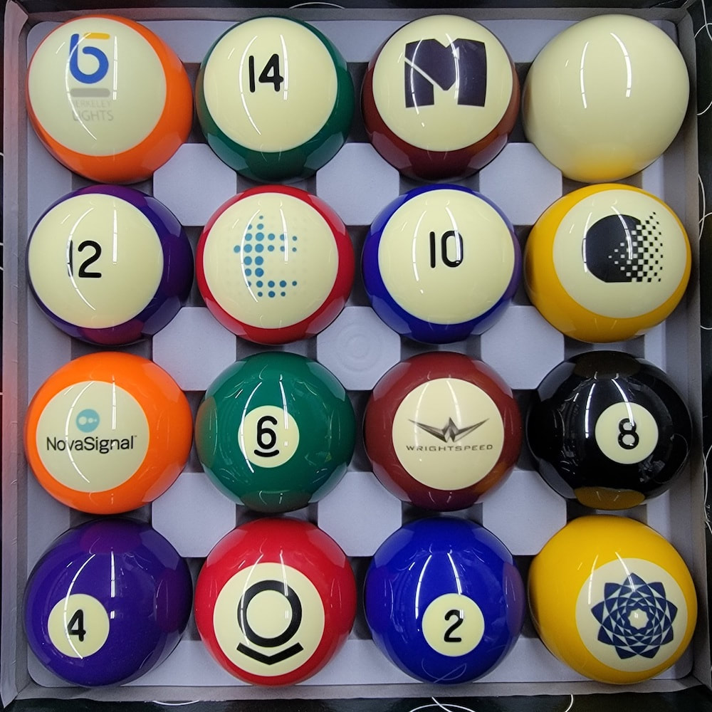 fancy custom pool balls